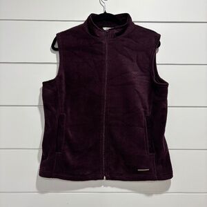 NWT Northern Reflections dark purple Wilderness Fleece full zip vest size M